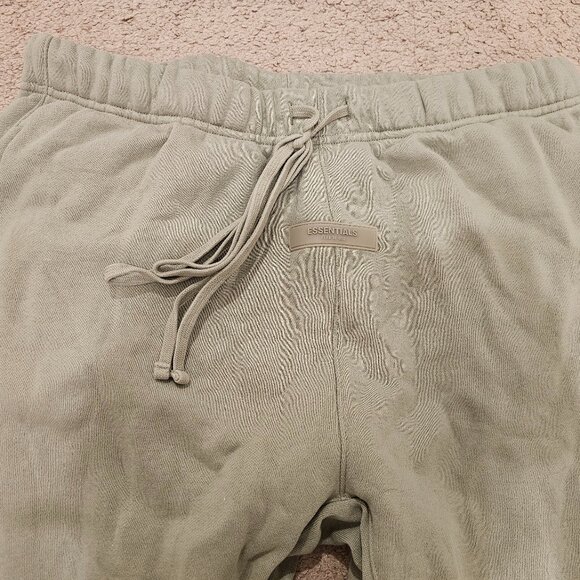 Fear of God Essentials Tapered Logo-Print Cotton -Blend Jersey Sweatpants Large - Picture 3 of 7